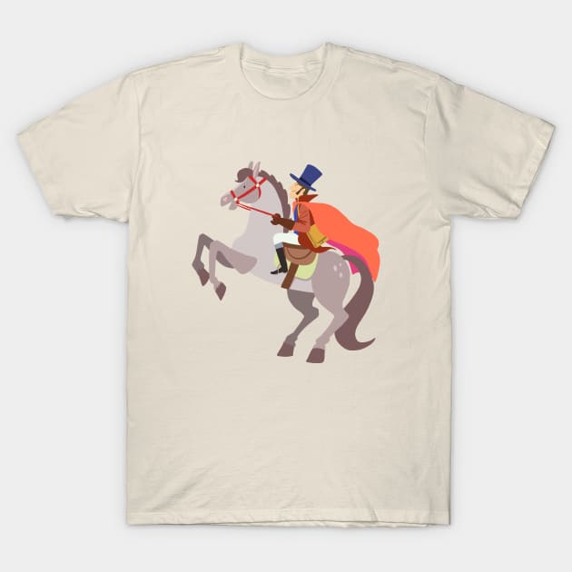 young horseman on a propelled horse from the 19th century T-Shirt by duxpavlic